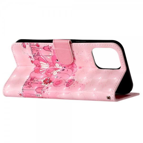 iPhone 15 Pro Max Etui Motiv Rosa Teddybjørn