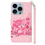 iPhone 15 Pro Max Etui Motiv Rosa Teddybjørn