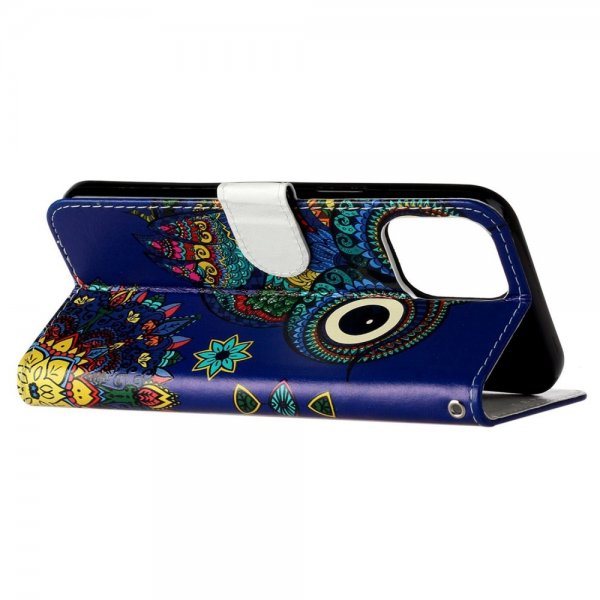 iPhone 15 Pro Max Etui Motiv Ugle Mandala