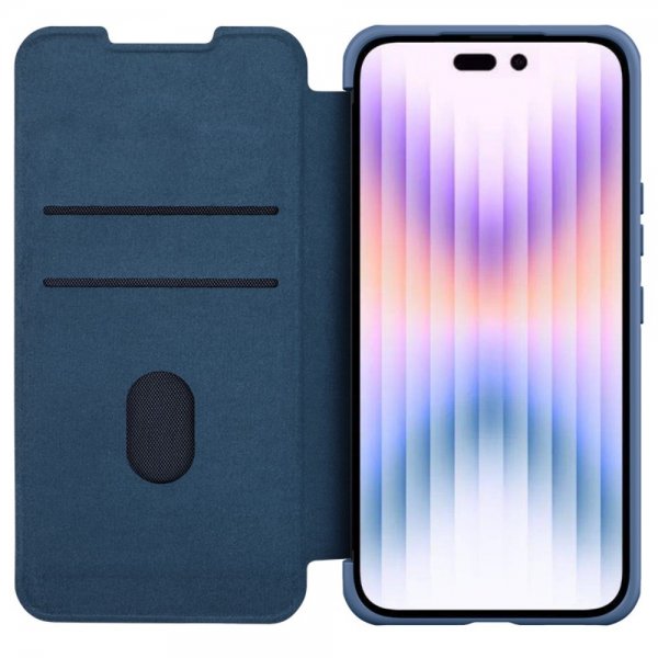 Nillkin iPhone 15 Pro Max Etui Qin Pro Series Blå