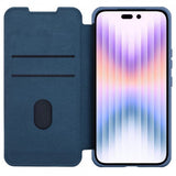 Nillkin iPhone 15 Pro Max Etui Qin Pro Series Blå