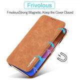 Lc.Imeeke iPhone 15 Pro Max Etui Retro Brun