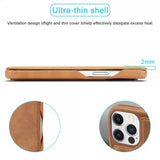 Lc.Imeeke iPhone 15 Pro Max Etui Retro Brun