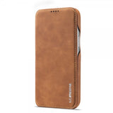 Lc.Imeeke iPhone 15 Pro Max Etui Retro Brun