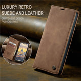CaseMe iPhone 15 Pro Max Etui Retro Flip Brun