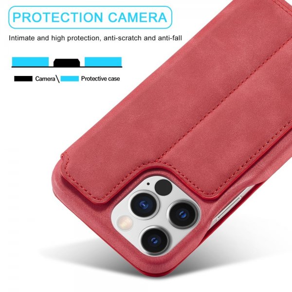 Lc.Imeeke iPhone 15 Pro Max Etui Retro Rød