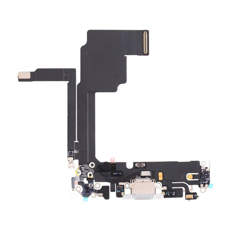 iPhone 15 Pro Max ladeport med flekskabel – Hvit