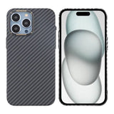 iPhone 15 Pro Max Deksel Karbonfibermønster Svart