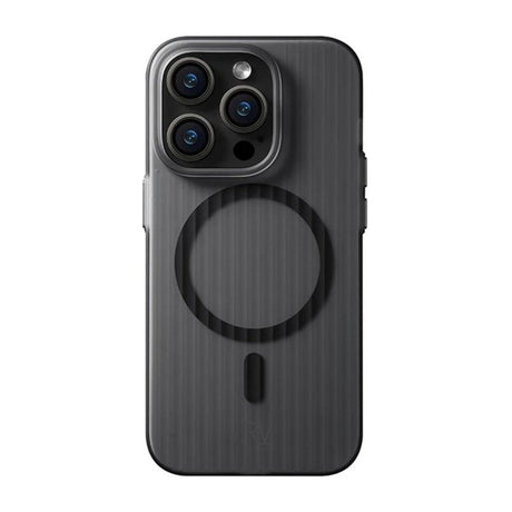 Rvelon iPhone 15 Pro Max Deksel Korrugerte MagSafe Svart