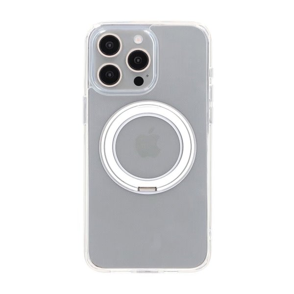 iPhone 15 Pro Max Deksel Roterbart Stativ Transparent