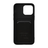 iPhone 15 Pro Max Deksel Silikon Kortlomme Svart