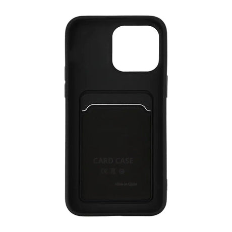 iPhone 15 Pro Max Deksel Silikon Kortlomme Svart