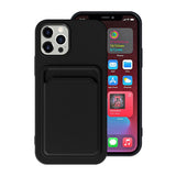 iPhone 15 Pro Max Deksel Silikon Kortlomme Svart