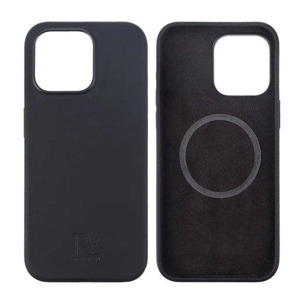 Rvelon iPhone 15 Pro Max Deksel Silikon MagSafe Svart