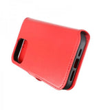 Rvelon iPhone 15 Pro Max Etui Ekte Skinn Rød