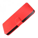 Rvelon iPhone 15 Pro Max Etui Ekte Skinn Rød