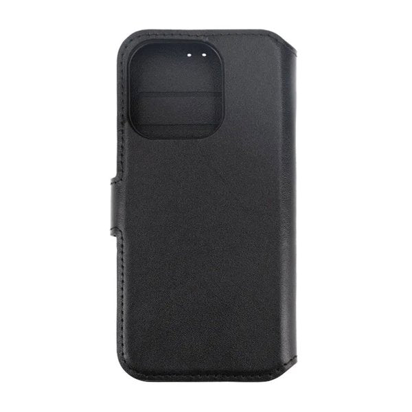 Rvelon iPhone 15 Pro Max Etui Ekte Skinn Svart