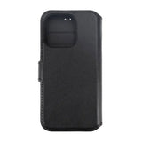 Rvelon iPhone 15 Pro Max Etui Ekte Skinn Svart