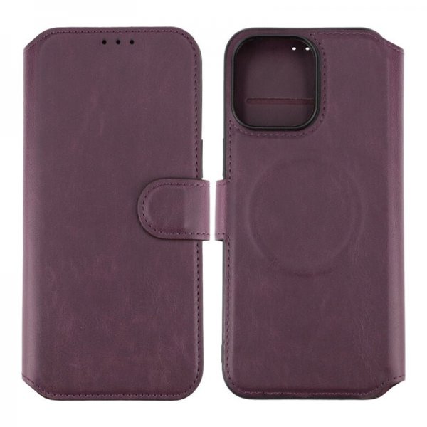 Rvelon iPhone 15 Pro Max Etui 4 Kortlomme MagSafe Lilla