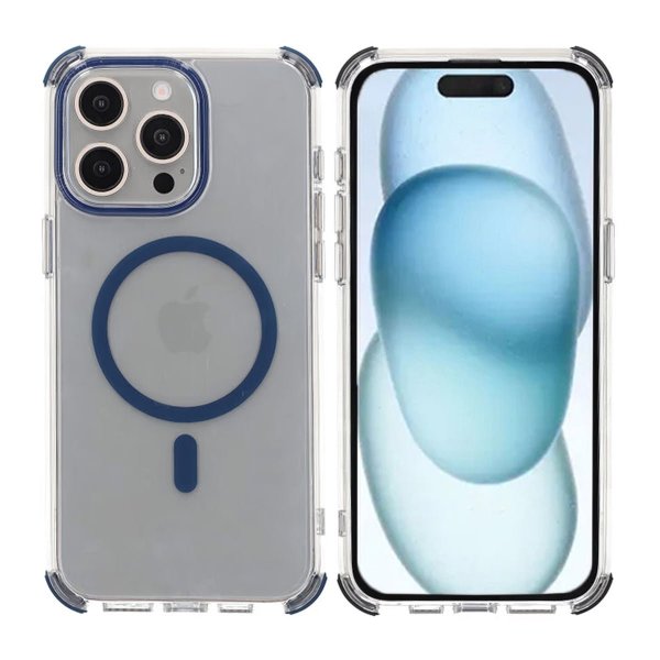 Rvelon iPhone 15 Pro Max Deksel Forsterkede hjørner Blå