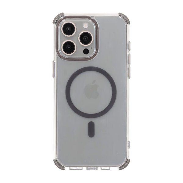 Rvelon iPhone 15 Pro Max Deksel Forsterkede hjørner Grå