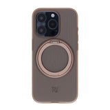 Rvelon iPhone 15 Pro Max Deksel Roterbart Stativ Brun