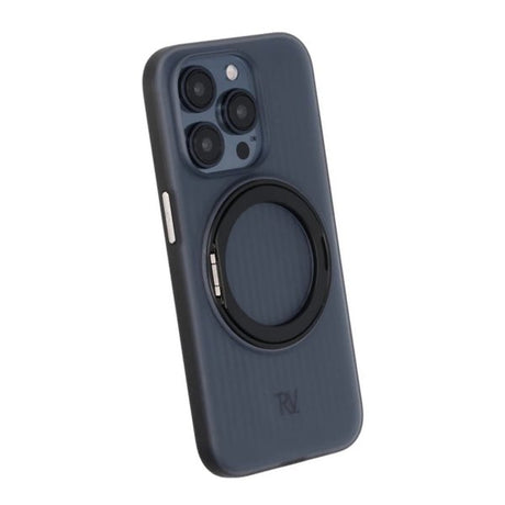Rvelon iPhone 15 Pro Max Deksel Roterbart Stativ Svart