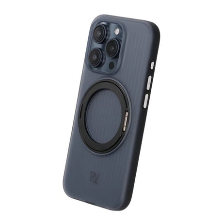Rvelon iPhone 15 Pro Max Deksel Roterbart Stativ Svart