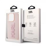 Karl Lagerfeld iPhone 15 Pro Max Deksel 3D Rubber Karl Rosa