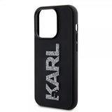 Karl Lagerfeld iPhone 15 Pro Max Deksel 3D Rubber Karl Svart