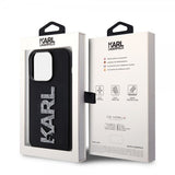 Karl Lagerfeld iPhone 15 Pro Max Deksel 3D Rubber Karl Svart