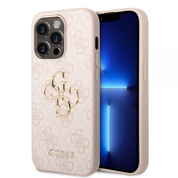 Guess iPhone 15 Pro Max Deksel 4G Logo Rosa