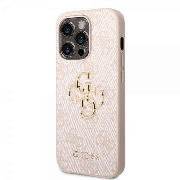 Guess iPhone 15 Pro Max Deksel 4G Logo Rosa
