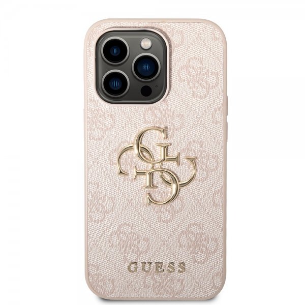 Guess iPhone 15 Pro Max Deksel 4G Logo Rosa