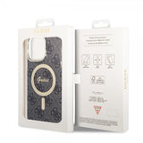 Guess iPhone 15 Pro Max Deksel 4G Pattern MagSafe Svart