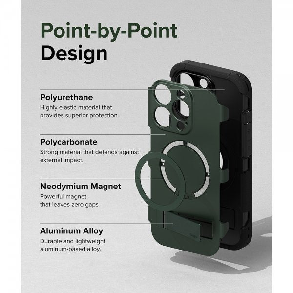 Ringke iPhone 15 Pro Max Deksel Alles MagSafe Dark Green