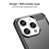 Mofi iPhone 15 Pro Max Deksel Børstet Karbonfibertekstur Rød