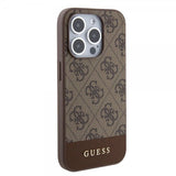 Guess iPhone 15 Pro Max Deksel Bottom Stripe MagSafe Brun