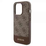 Guess iPhone 15 Pro Max Deksel Bottom Stripe MagSafe Brun