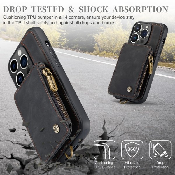 CaseMe iPhone 15 Pro Max Deksel C20 Series Svart
