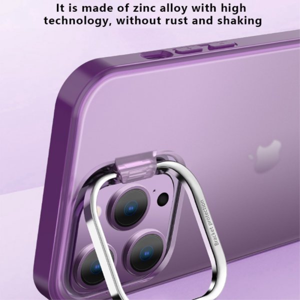 X-Level iPhone 15 Pro Max Deksel Camera Frame Kickstand Svart