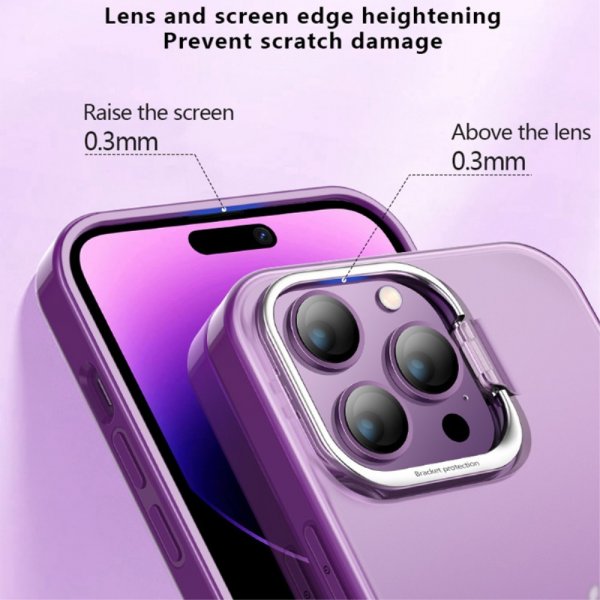 X-Level iPhone 15 Pro Max Deksel Camera Frame Kickstand Svart