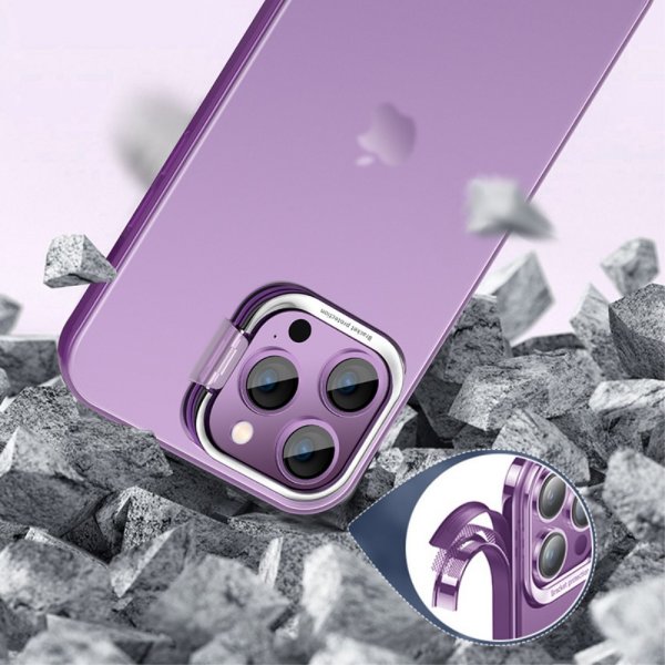 X-Level iPhone 15 Pro Max Deksel Camera Frame Kickstand Svart