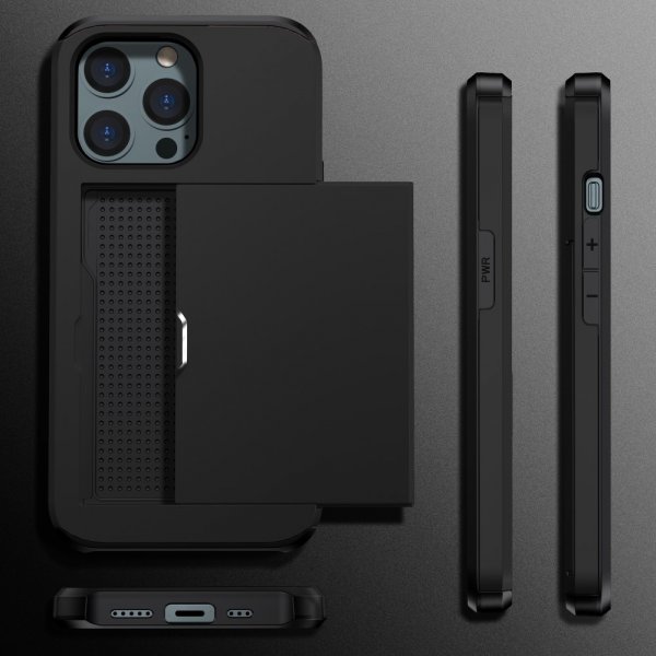 iPhone 15 Pro Max Deksel Card Slide Svart