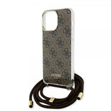Guess iPhone 15 Pro Max Deksel Crossbody Cord Brun