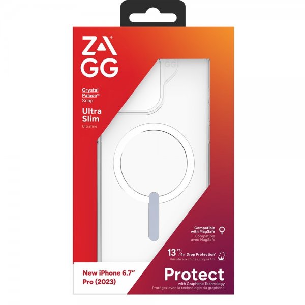 Zagg iPhone 15 Pro Max Deksel Crystal Palace Snap Transparent