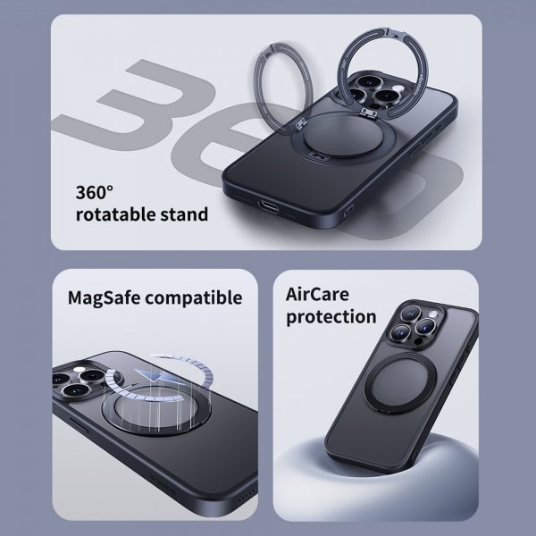 Baseus iPhone 15 Pro Max Deksel CyberLoop MagSafe Svart
