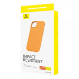 Baseus iPhone 15 Pro Max Deksel Fauxther Series Oransje