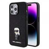 Karl Lagerfeld iPhone 15 Pro Max Deksel Fixed Glitter Svart