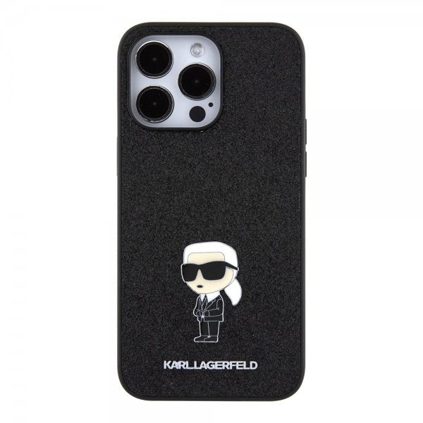 Karl Lagerfeld iPhone 15 Pro Max Deksel Fixed Glitter Svart